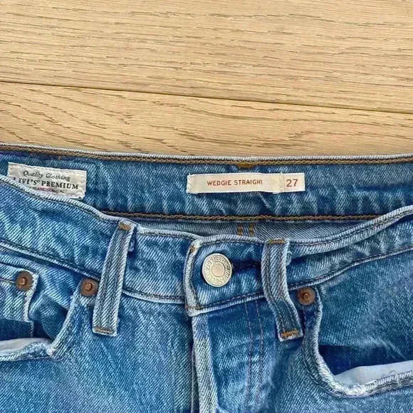 Levi’s Straight Wedgie Jeans Blue Size 27 - Picture 3 of 9